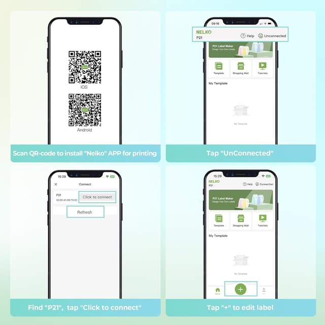 Thumbnail 6 de NELKO Original Etikettierband für P21 – 14 x 40 mm, transparent, 180 Etiketten/Rolle (3 Rollen)