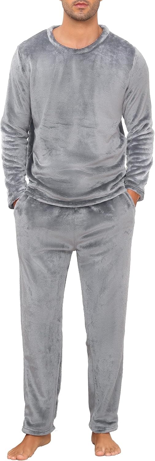 Thumbnail 6 de Lovasy men’s fleece pyjamas set (2-piece) with fluffy hoodie – warm winter loungewear
