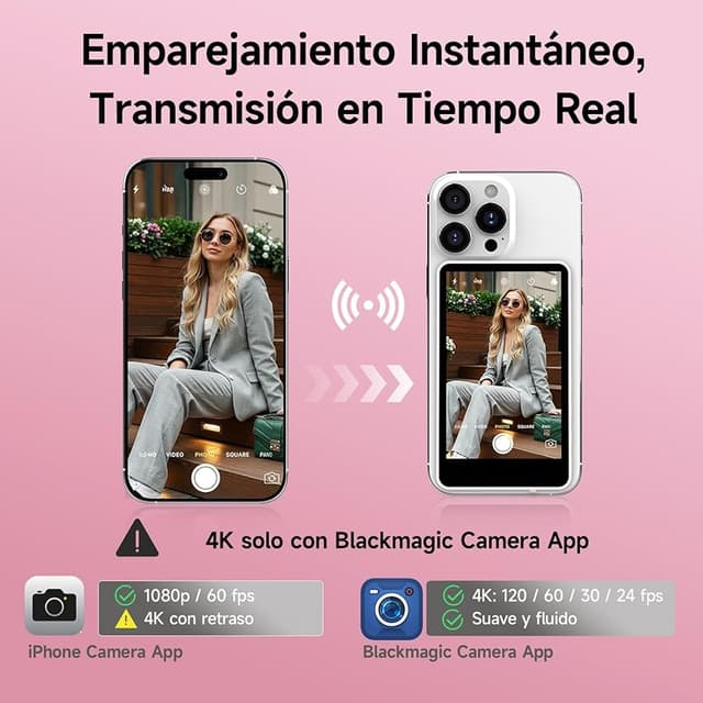 Detalle 2 de Rollei Easy Creator Selfie Monitor 3,5" rosa