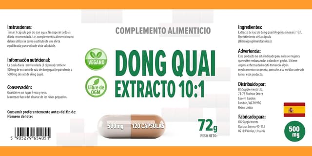 Thumbnail 6 de Hepatica Dong Quai 5.000 mg Äquivalent (10:1 Extrakt, 500 mg) – 120 vegane Kapseln