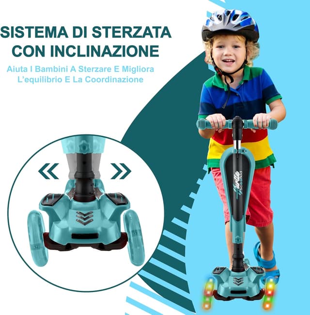 Thumbnail 6 de Hurtle Monopattino Bambino 3 ruote regolabile 65–86 cm