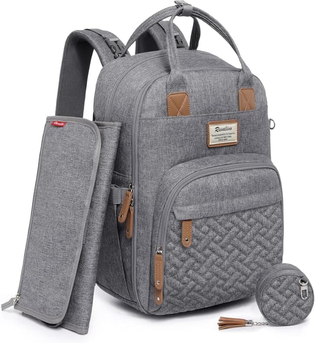 Detalle de RUVALINO Baby Changing Bag Backpack, 43.1 cm