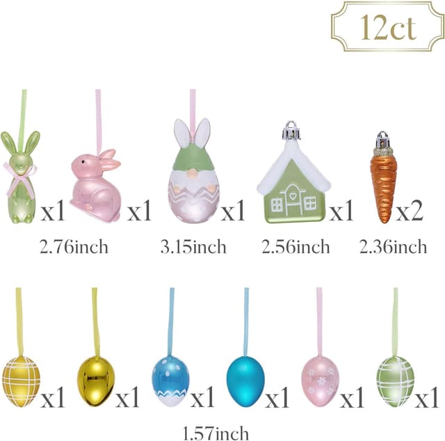 Thumbnail 6 de Victor's Workshop Ostereier zum Aufhängen 12er Set