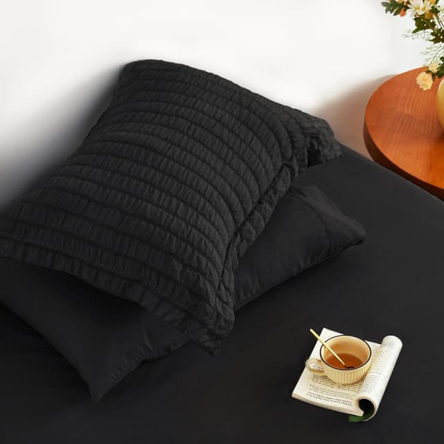 Detalle 2 de Love's cabin Seersucker Comforter Set 7-Piece