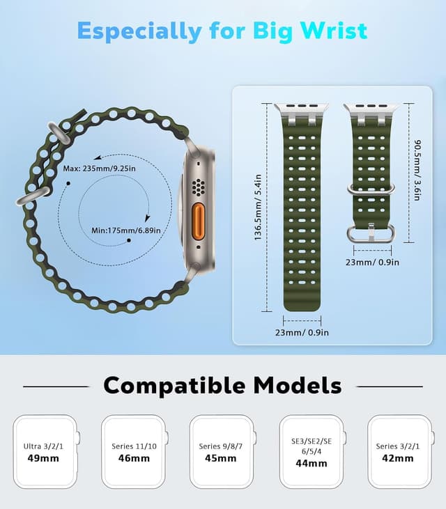 Thumbnail 1 de Astorgos cinturino Ocean per Apple Watch 49mm