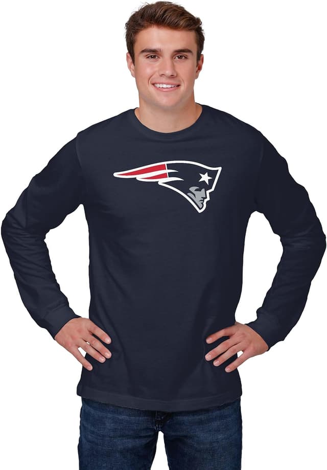 Detalle de FOCO NFL Men’s Team Primary Logo Long Sleeve T-Shirt (Officially Licensed)