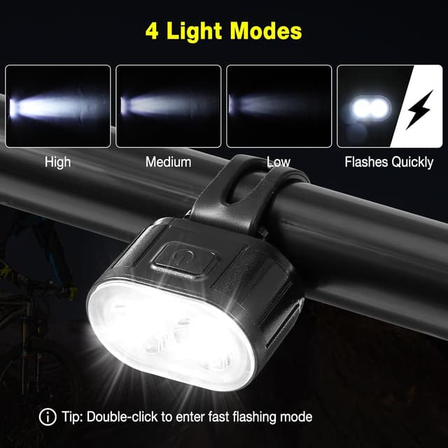 Thumbnail 3 de Oderra Luces Bicicleta Delantera y Trasera 4 modos