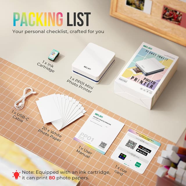 Thumbnail 4 de Nelko PP01 portable photo printer 4x6 stickers