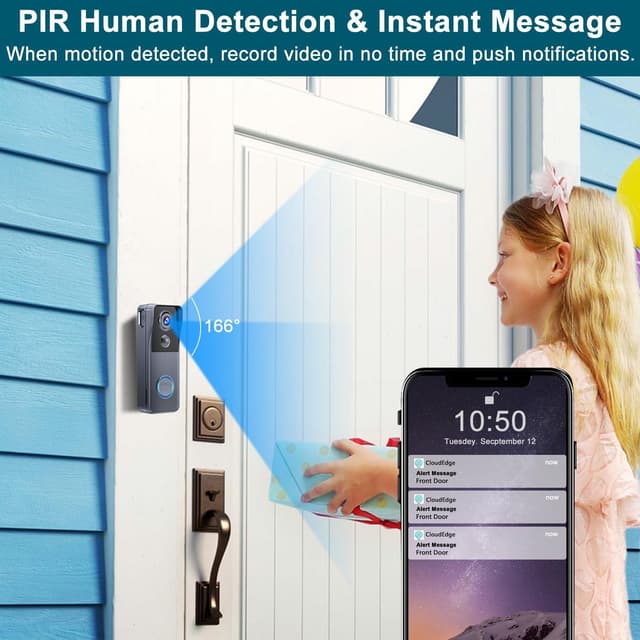 Thumbnail 3 de Wireless Video Doorbell Camera 1080P smart doorbell