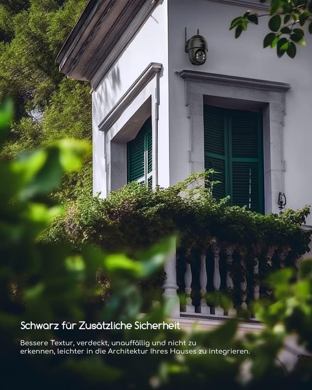 Detalle de COOAU 5MP Akku-Überwachungskamera außen (WLAN, IP) mit PIR-Personenerkennung