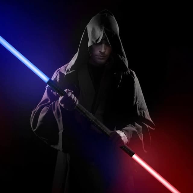 Thumbnail 6 de AOOWU Jedi Black Cape – deep-hooded black cloak for adult cosplay, vampire & party costumes