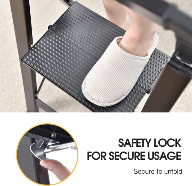 Thumbnail 2 de KINGRACK Leiter 2 Stufen, klappbar, 150 kg 🪜