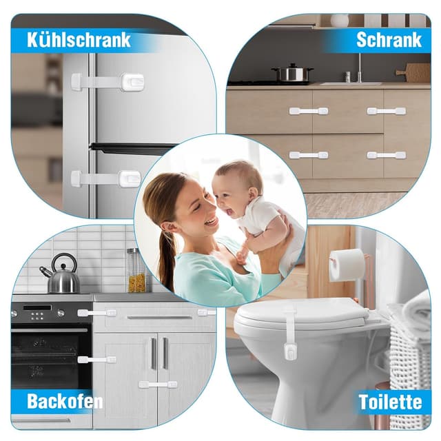 Detalle 2 de ECHOCUBE Kindersicherung 10 Stück 11,3 cm