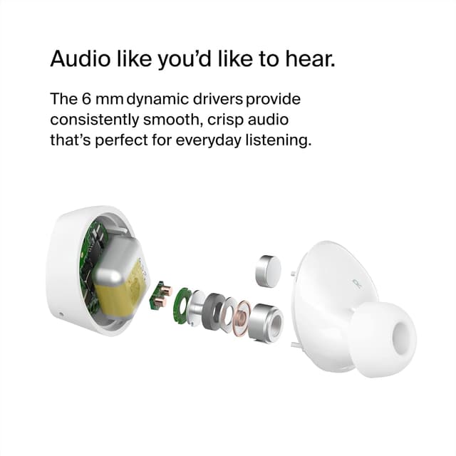 Detalle de Belkin SoundForm Bolt True Wireless Earbuds with up to 28H battery life and Mono Mode