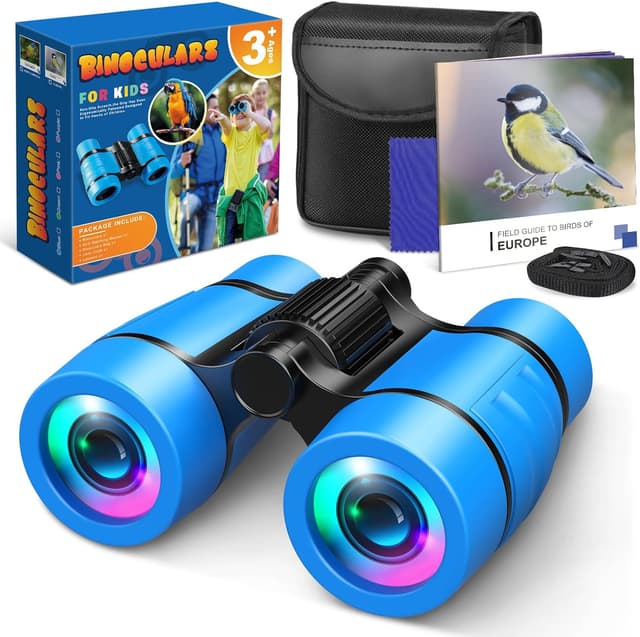Detalle de Kids Binoculars 3–9 for Boys (4x magnification) – Early Christmas stocking filler with carry bag & strap