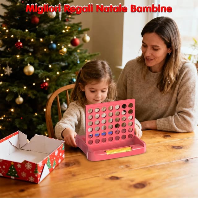 Detalle 2 de Pup Go 4 in Linea (4 en raya) da tavolo, gioco classico pieghevole da viaggio per 2 giocatori, per famiglie e bambini 3+