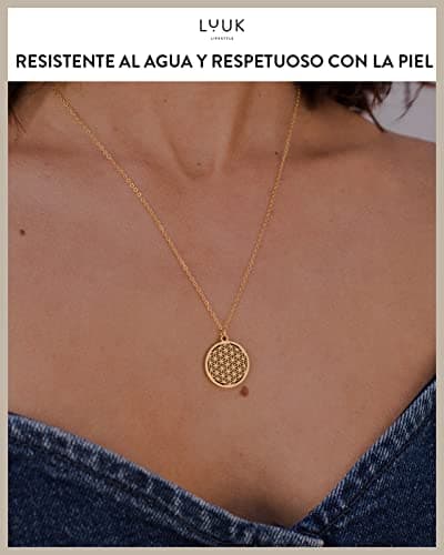 Detalle de LUUK LIFESTYLE collar flor de la vida 50 cm