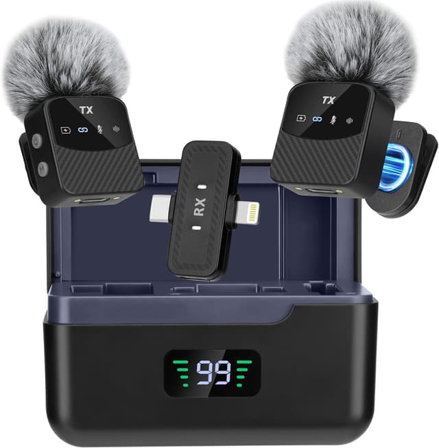 Detalle de YUANRAN Mini Lavalier micrófono inalámbrico para móvil