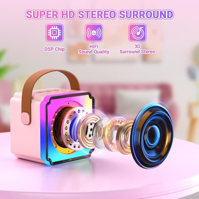 Thumbnail 6 de Anykuu 2 Micrófonos de Karaoke con Luces LED para Niños 🎤