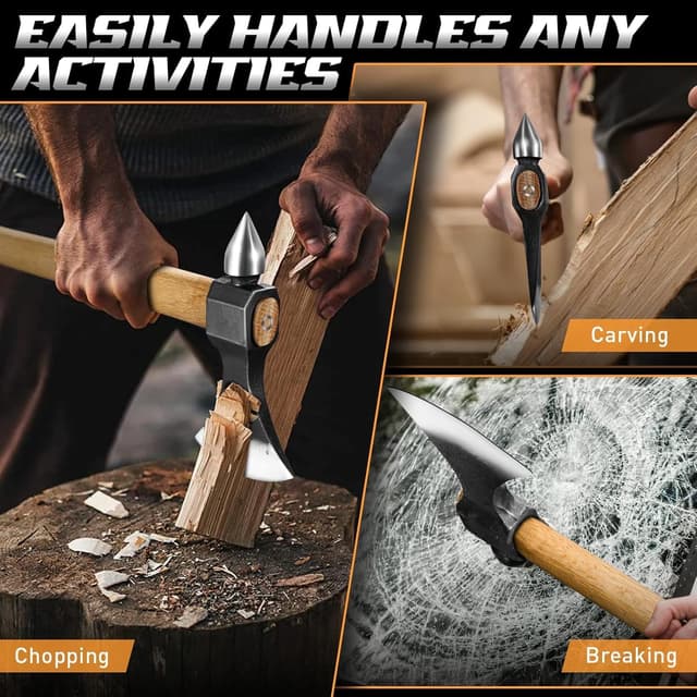 Detalle 2 de Outdoor-Splitaxt Set mit 2 Beilen