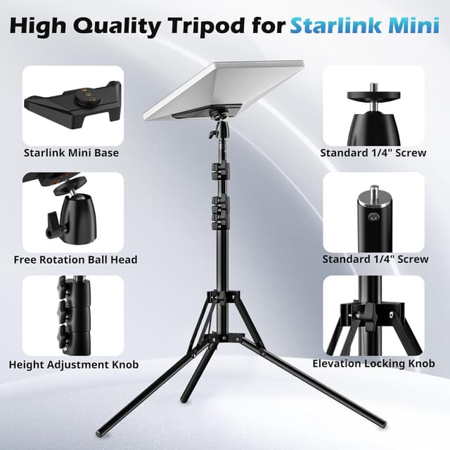 Detalle 2 de UBeesize Starlink Mini Tripod 63in