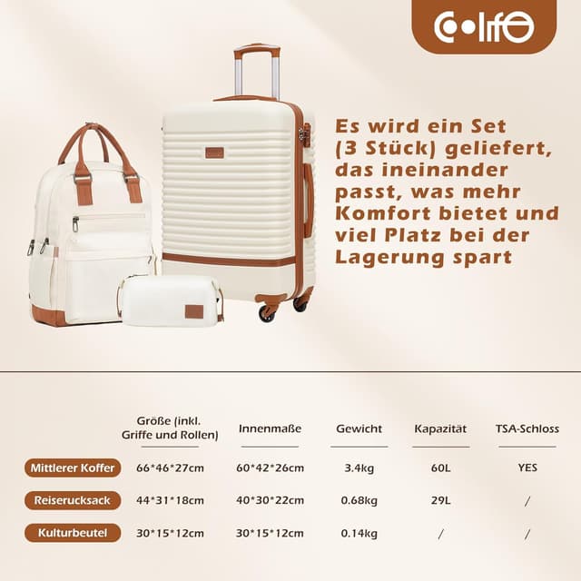 Thumbnail 6 de COOLIFE Koffer ABS Hartschale