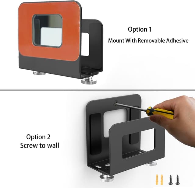 Detalle de Monzlteck Support mural réglable pour petits appareils multimédias (Apple TV, Roku, routeur, modem)
