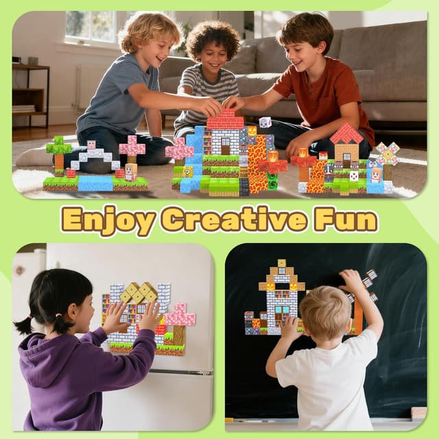 Thumbnail 6 de LionFuny Magnetic Blocks 300-Piece Magnetic Building Set (1-inch large size)