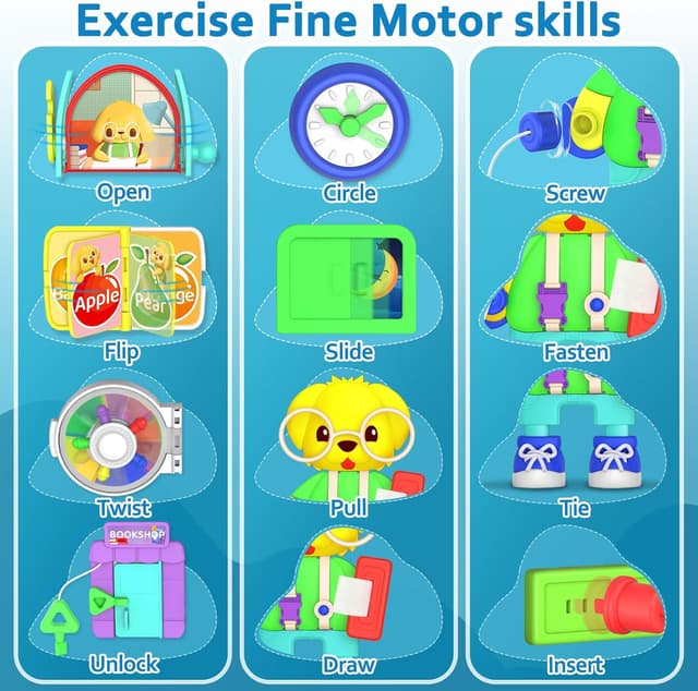 Detalle de Musical Montessori Busy Board for 1-Year-Olds