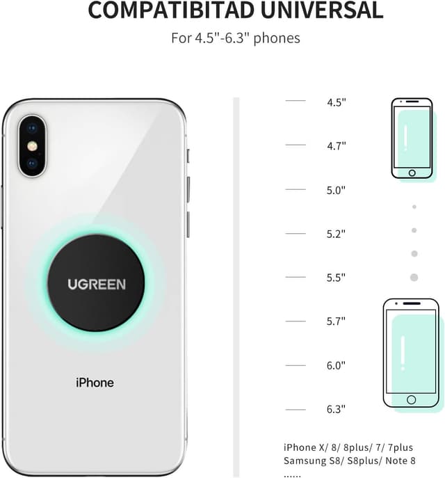 Thumbnail 4 de UGREEN Placca Metallica Adesiva 4 Pezzi 1.8" x 2.6"