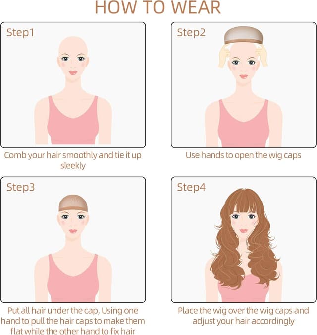 Thumbnail 5 de URAQT Calotte per parrucche 4 pezzi 👒