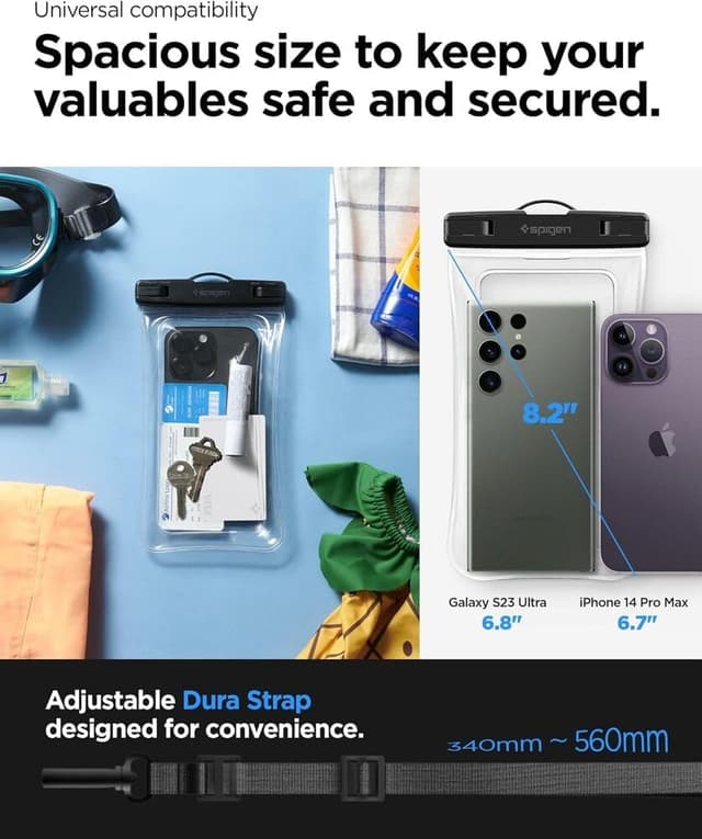 Detalle 2 de Spigen Aqua Shield, lot de 2 pochettes étanches IPX8, transparent ⚙