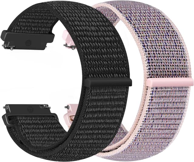 Detalle de 24 mm Nylon-Sportarmband mit Klettverschluss für Suunto & Hybrid-Uhren – Vodtian Nylon Armband kompatibel mit 24mm