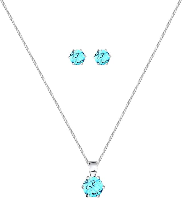 Detalle 2 de Elli Schmuckset Solitär Anhänger Ohrstecker 💍