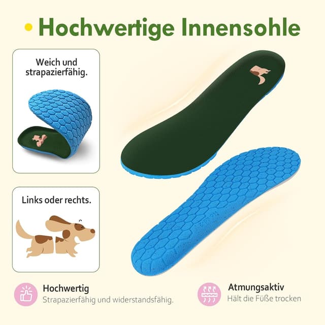 Detalle de IceUnicorn Kinder-Hausschuhe mit Klettverschluss – atmungsaktiv, rutschfest und mit Zehenschutz