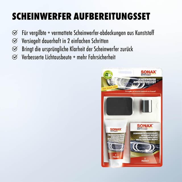 Thumbnail 2 de SONAX Scheinwerfer AufbereitungsSet 85 ml