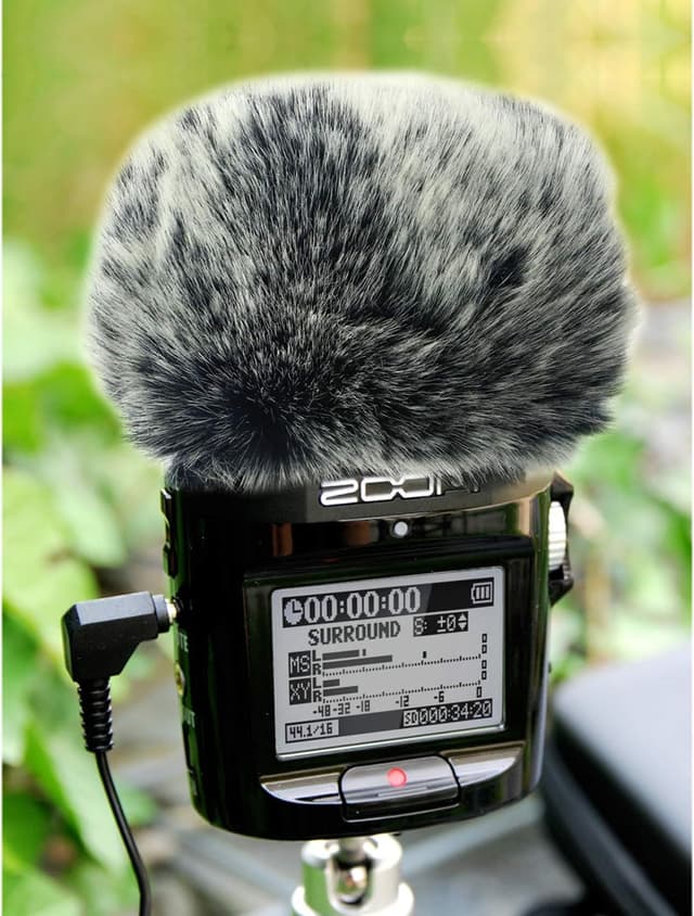 Thumbnail 6 de SUNMON Furry Windschutzscheibe für Zoom H4N Handrekorder – Kunstfell-Windsack als Pop-Filter-Ersatz für Outdoor-Aufnahmen