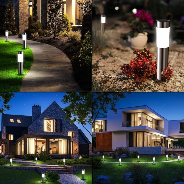 Detalle de Joomer Solar Pathway Lights 4 Pack IP65