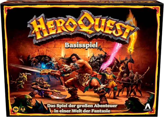 Detalle de Avalon Hill HeroQuest Basisspiel – Dungeon-Crawler-Fantasy-Abenteuerspiel mit Miniaturen (ab 14 Jahren, 2–5 Spieler)