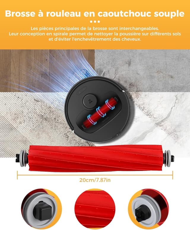 Detalle de Yivy Kit de 29 accessoires QV35A pour Roborock QV35A / QV35S / QR598 / QR798