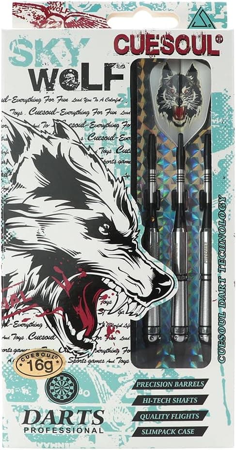 Thumbnail 6 de CUESOUL Sky Wolf : fléchettes avec pointes souples et étui (barils laiton, 16 g)