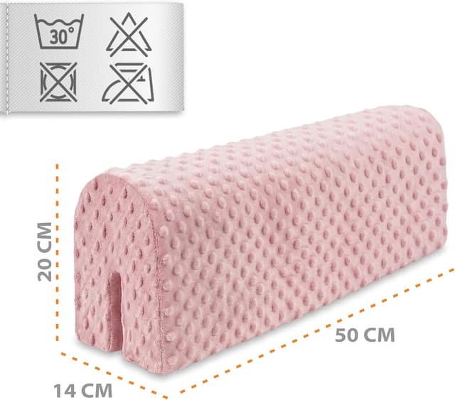 Detalle 2 de Totsy Baby Paracolpi lettino neonato antisoffoco 50 cm in schiuma, rosa