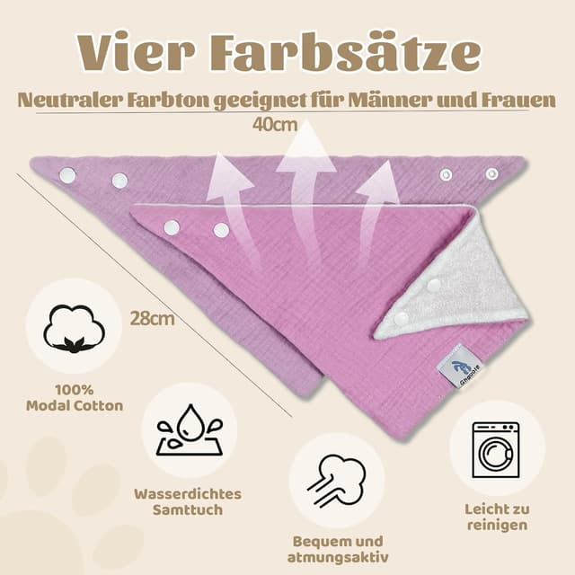 Detalle 2 de Ghguole 12er Musselin-Lätzchen