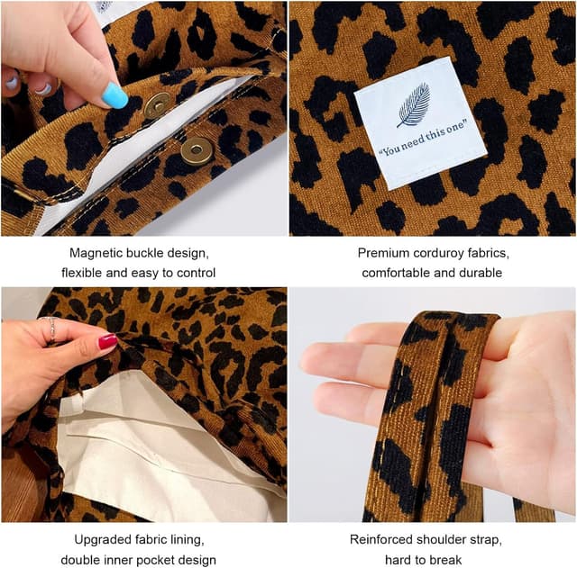 Thumbnail 5 de FITDON Cord Umhängetasche Groß