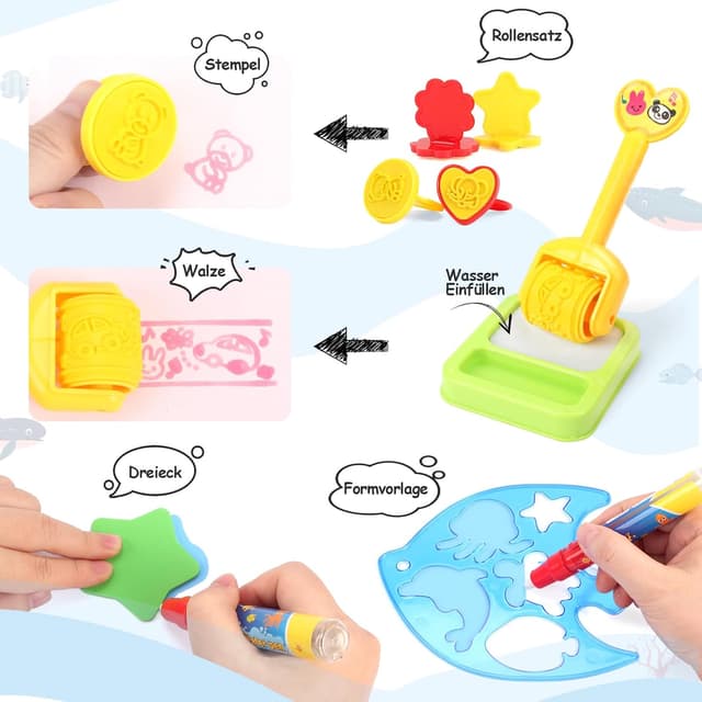 Detalle 1 de chellago Malmatte Aqua Magic fĂŒr Kinder ab 1 Jahr đš