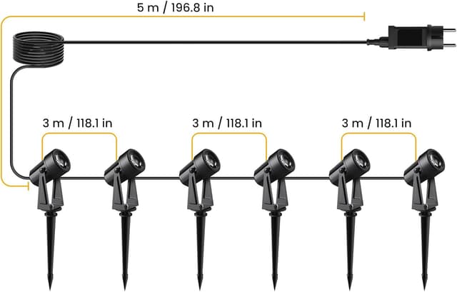 Detalle de Svater Spot LED extérieur 6 Pack 2 W