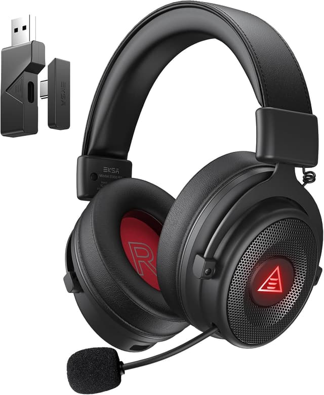 Detalle de EKSA E900BT Wireless Gaming Headset for PC with 2.4GHz & Bluetooth