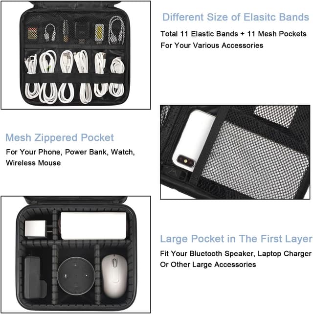 Thumbnail 2 de MATEIN Kabeltasche Organizer 25,5×22,5×12 cm