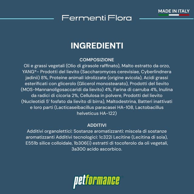 Detalle 2 de PETFORMANCE Fermentiflora in Pasta da 50g: prebiotico e postbiotico per cani e gatti