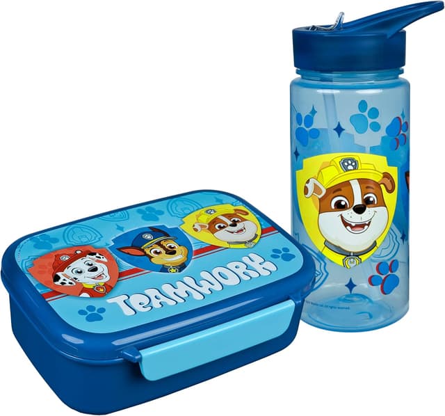Detalle de Scooli Paw Patrol : set vaisselle enfant avec boîte à goûter et gourde (à partir de 4 ans), plastique sans BPA